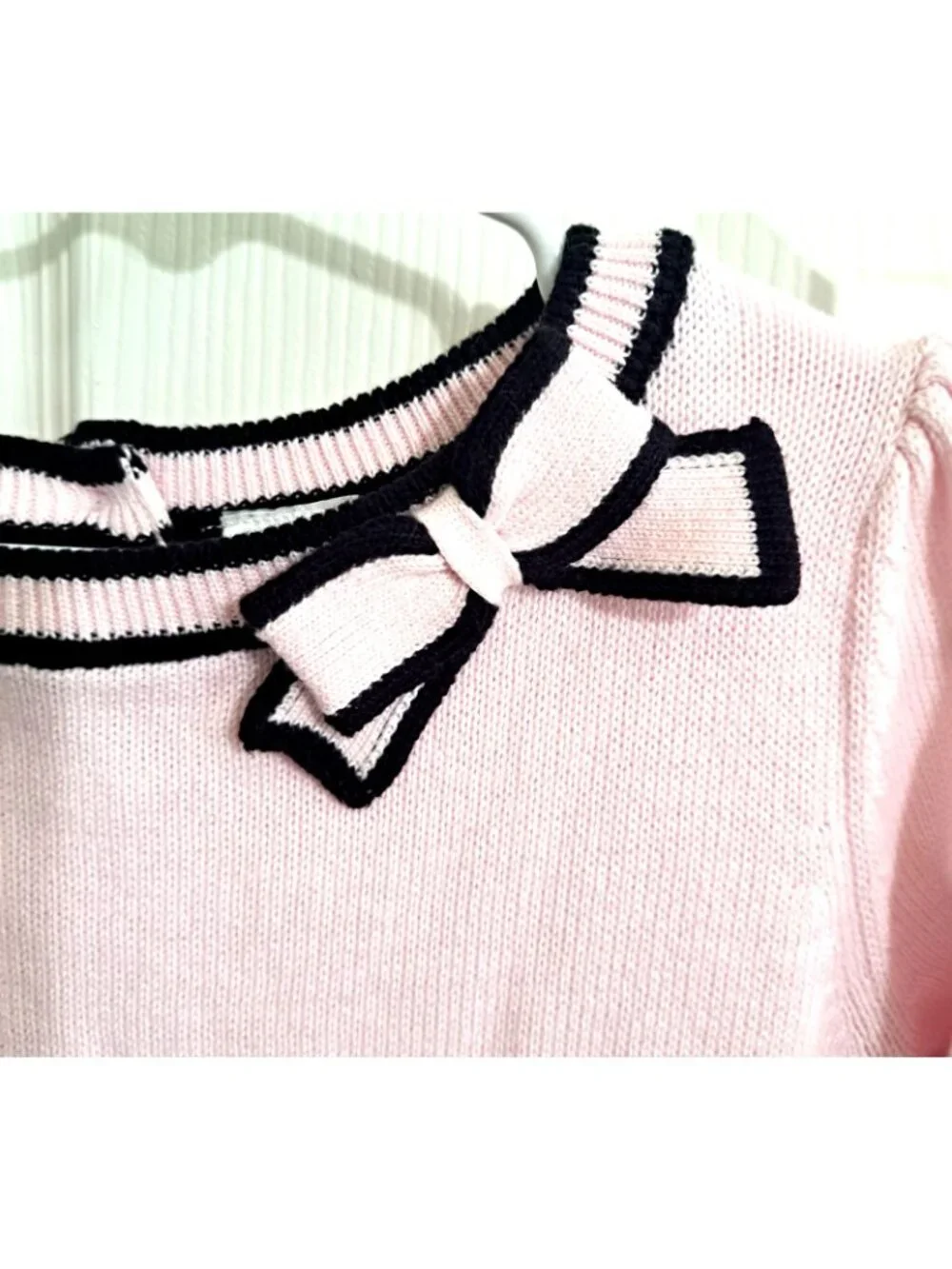 Gymboree Girl's 5T Pink & Black Long Sleeve Sweater Dress